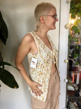70s crocheted waistcoat/sweater vest