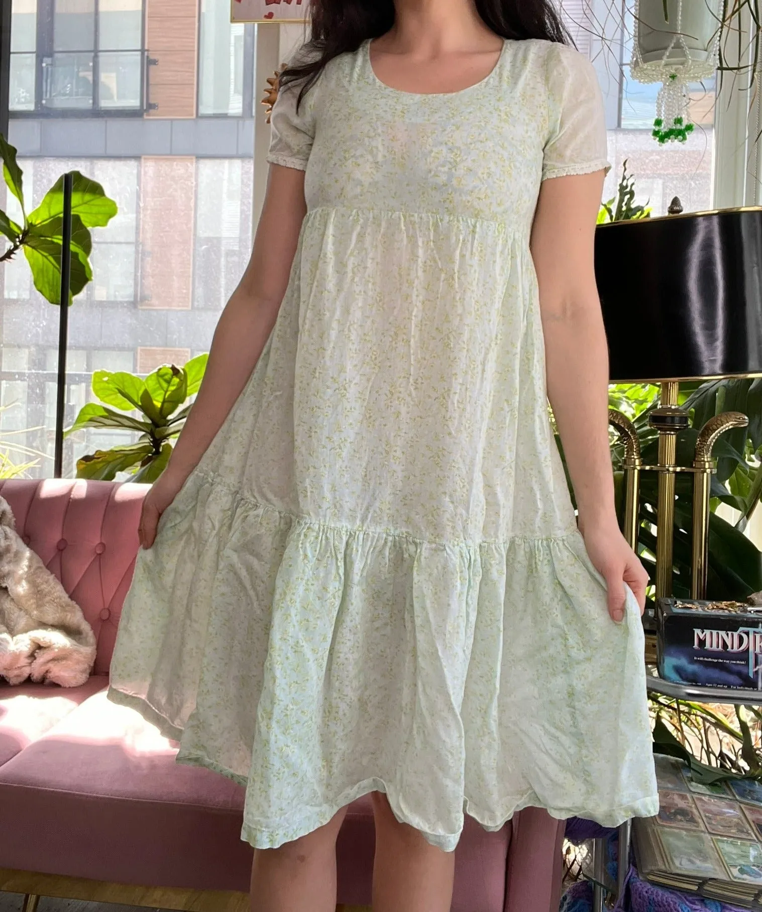 70s Vintage Floral Tiered Midi Dress // Vintage Belle France Floral Tiered Dress