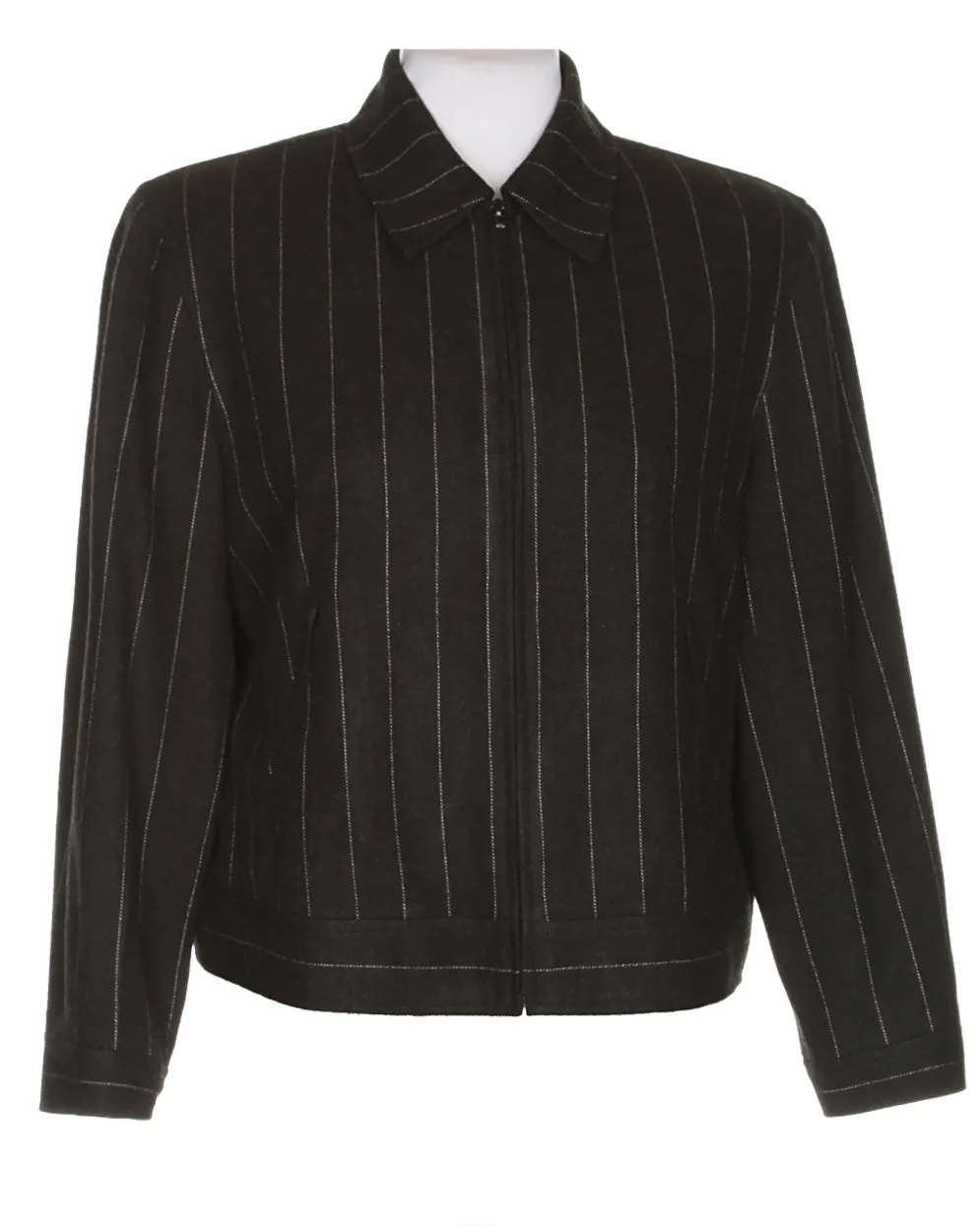 90s Emanuel Ungaro Grey Pinstripe Jacket - M