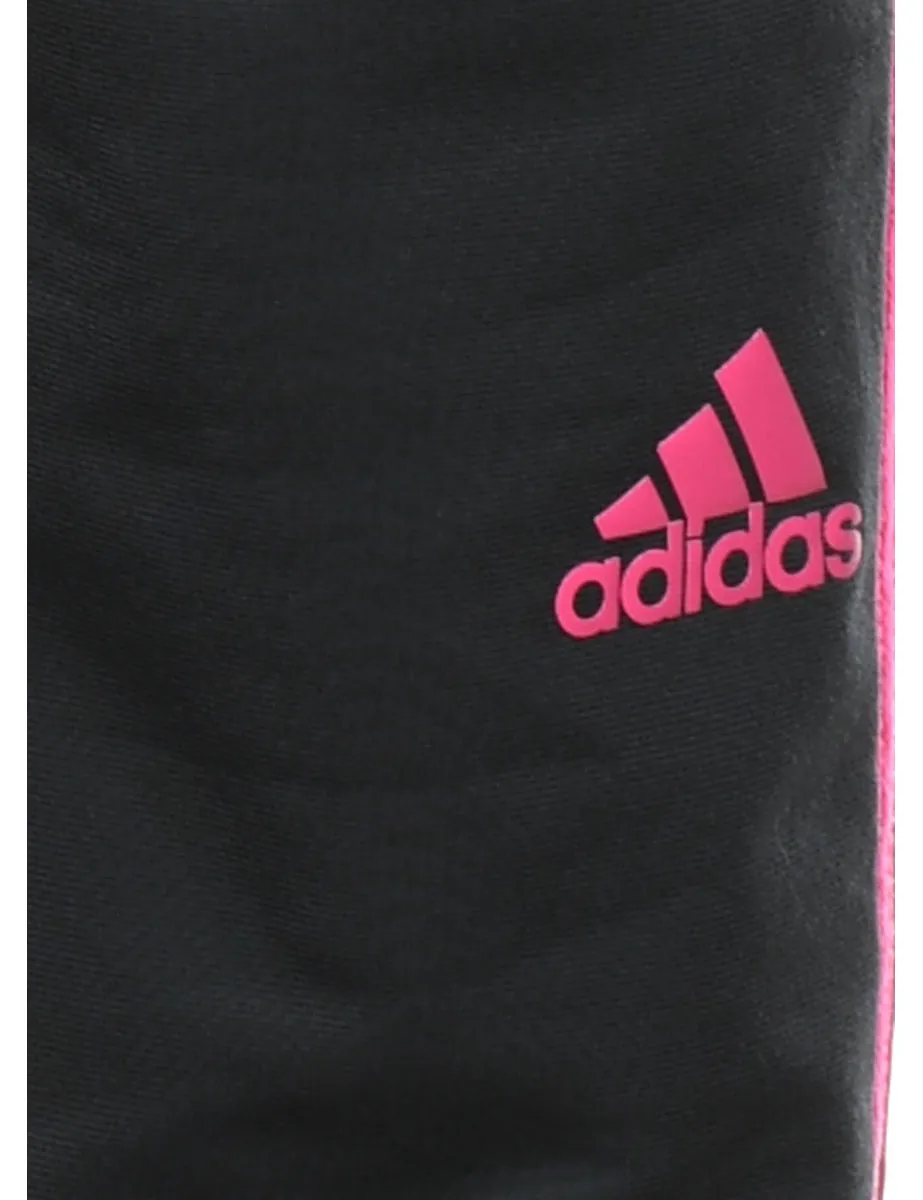 Adidas Black & Pink Contrast Track Pants - W28 L32
