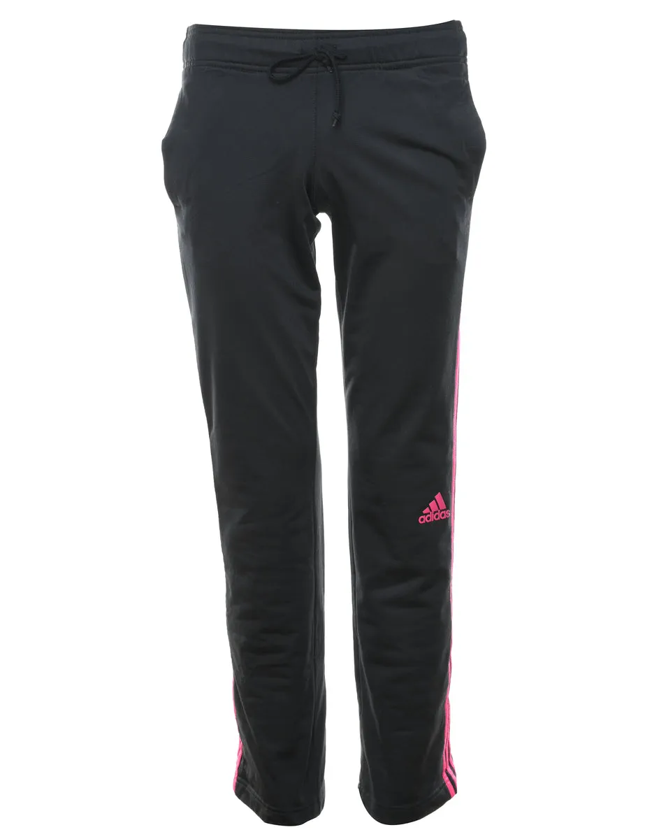 Adidas Black & Pink Contrast Track Pants - W28 L32