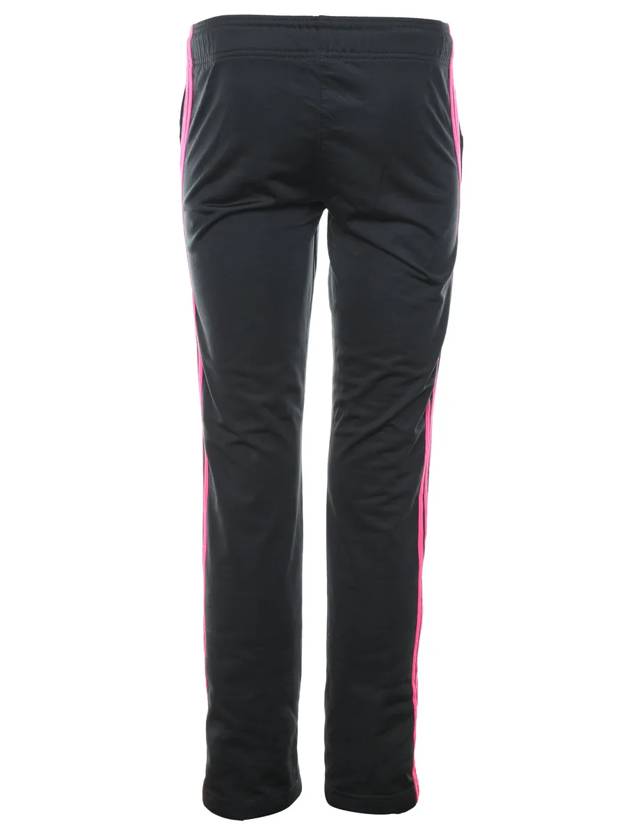 Adidas Black & Pink Contrast Track Pants - W28 L32