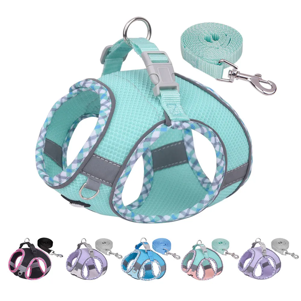 Aiitle Step in Breathable Air Mesh Dog Harness Turquoise