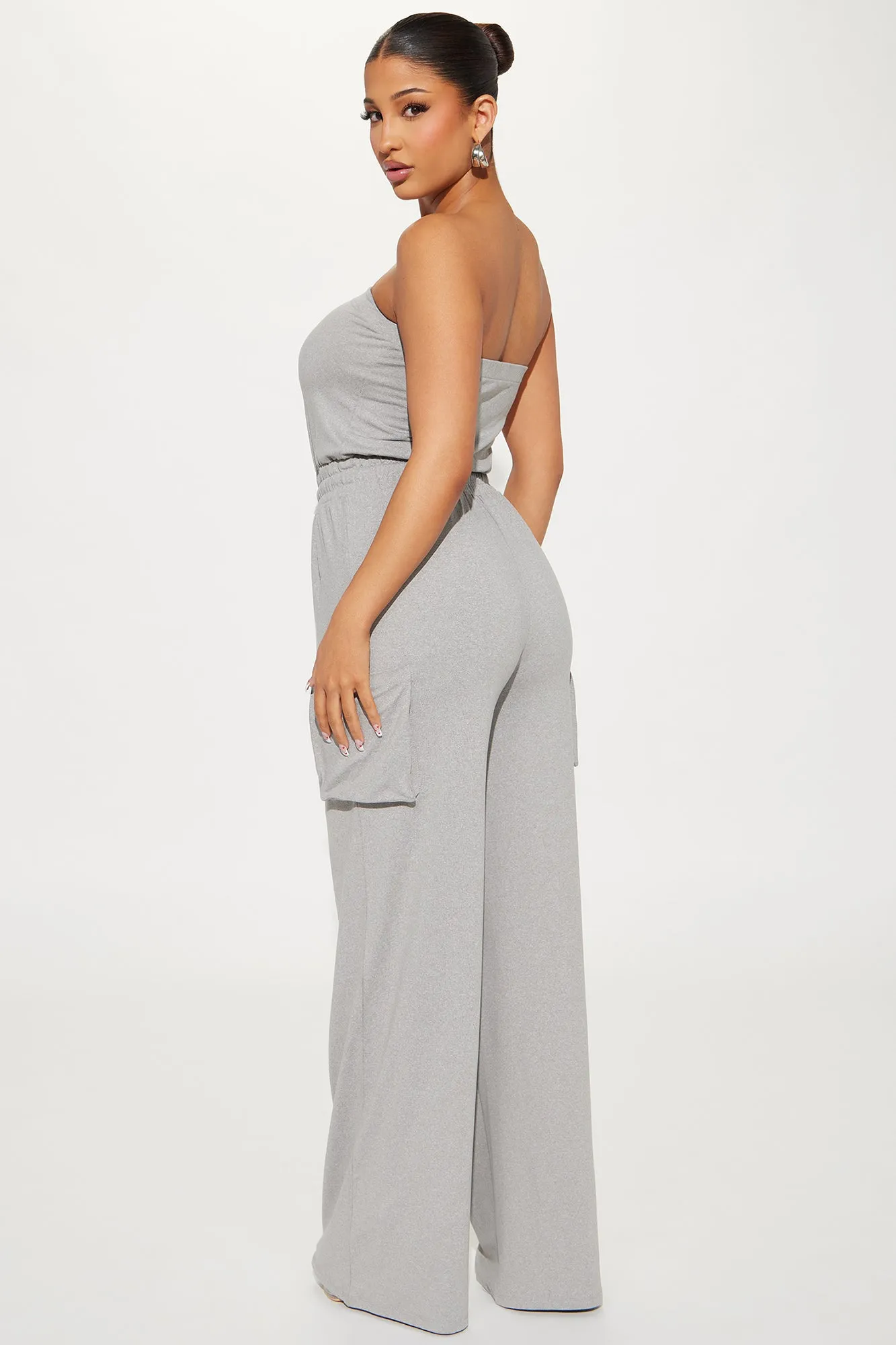 Alex Cargo Jumpsuit - Heather Grey