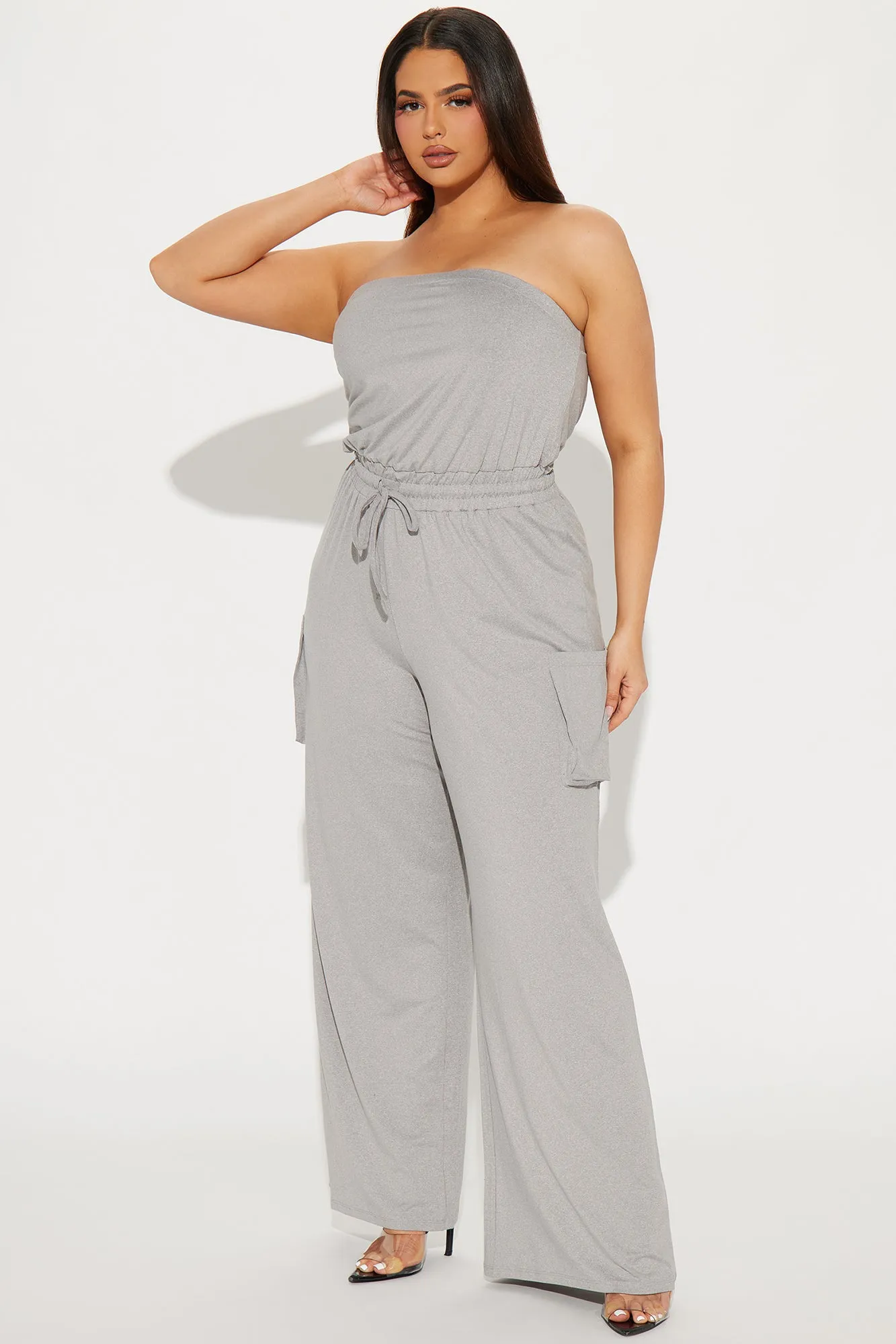 Alex Cargo Jumpsuit - Heather Grey