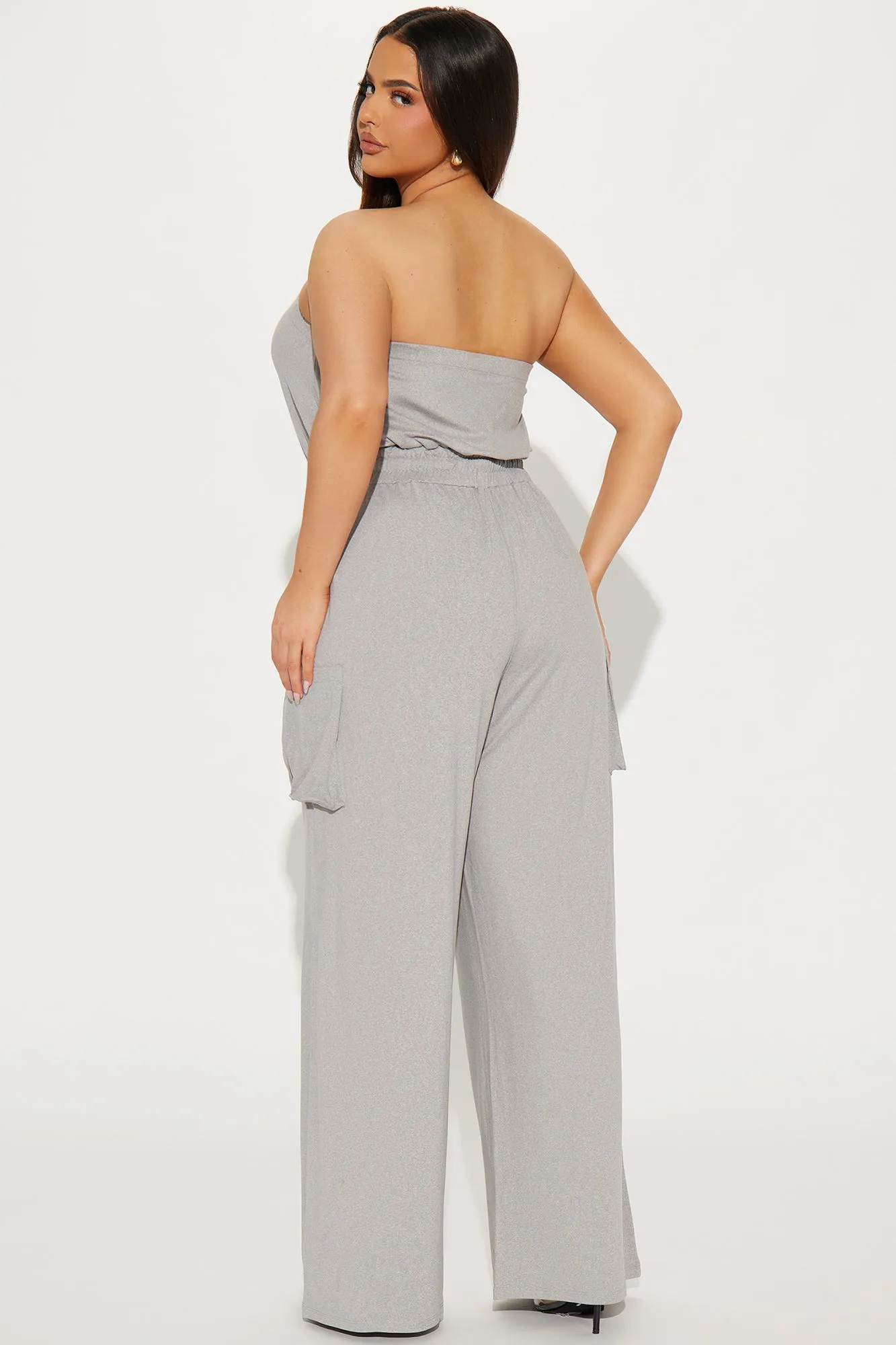 Alex Cargo Jumpsuit - Heather Grey