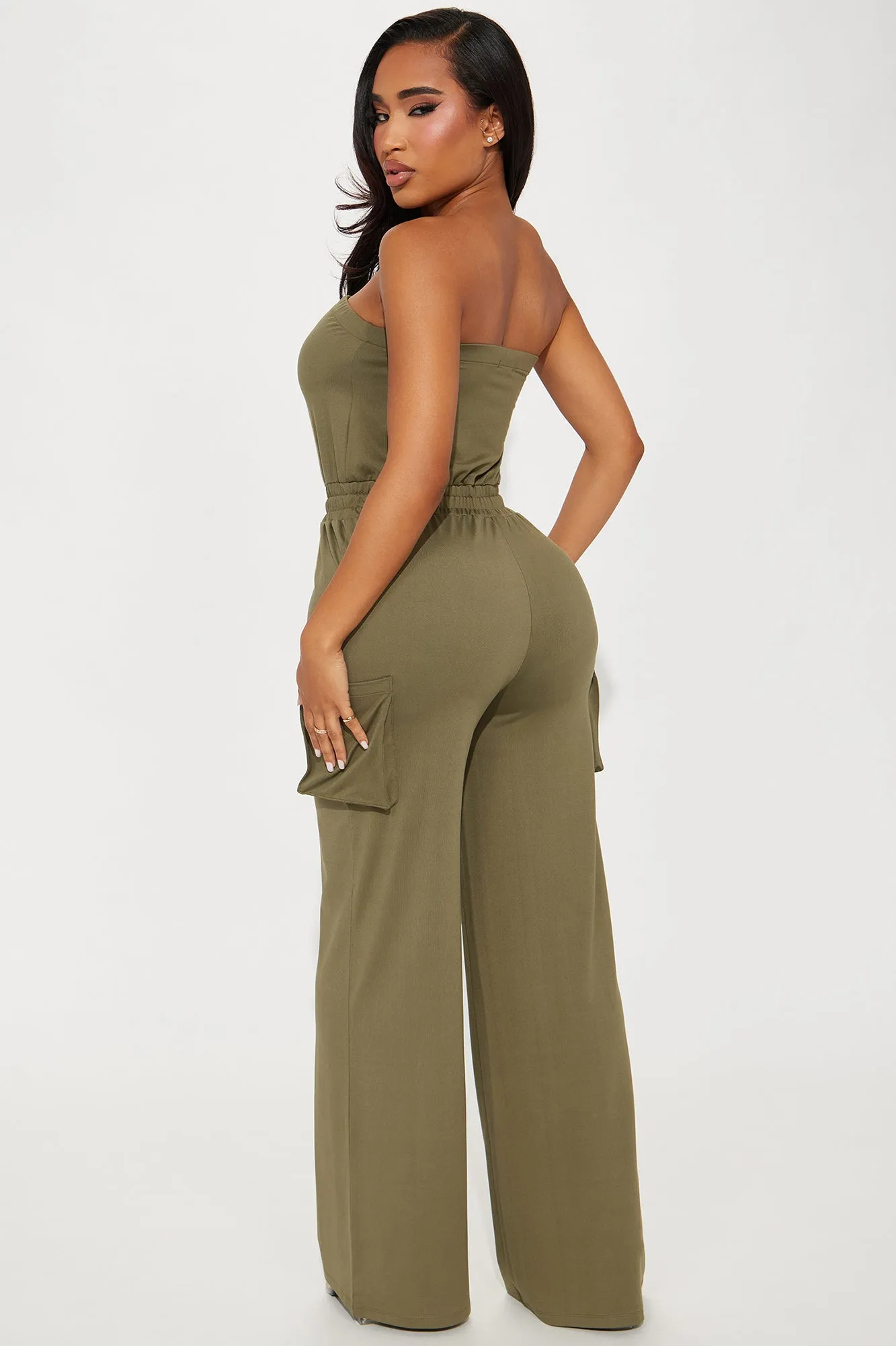 Alex Cargo Jumpsuit - Olive