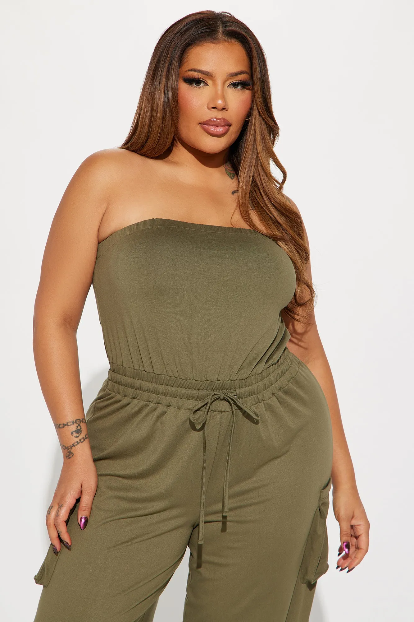 Alex Cargo Jumpsuit - Olive