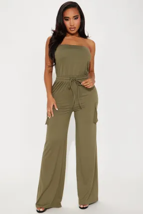 Alex Cargo Jumpsuit - Olive