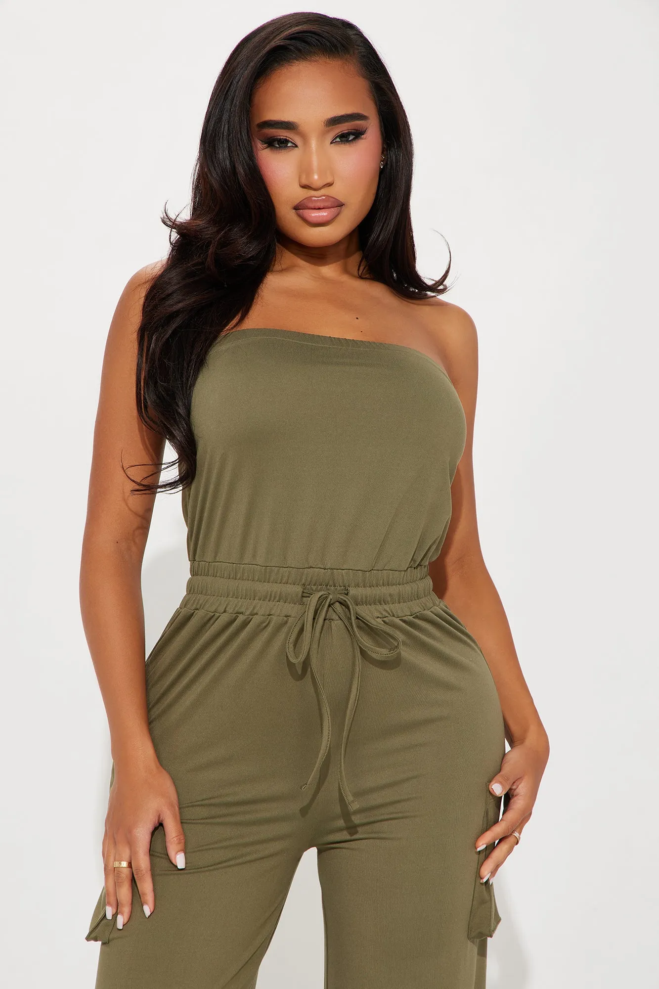 Alex Cargo Jumpsuit - Olive