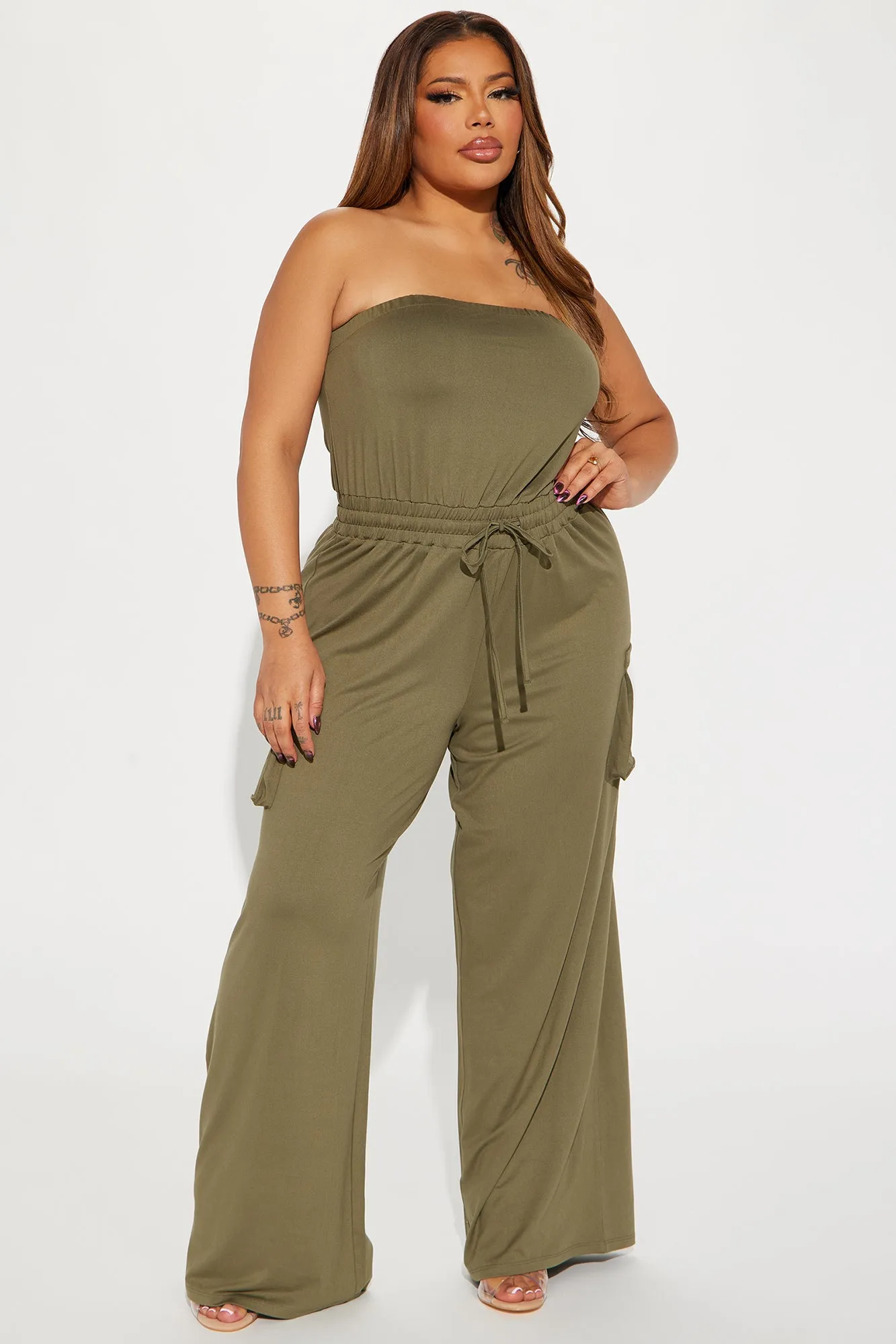 Alex Cargo Jumpsuit - Olive