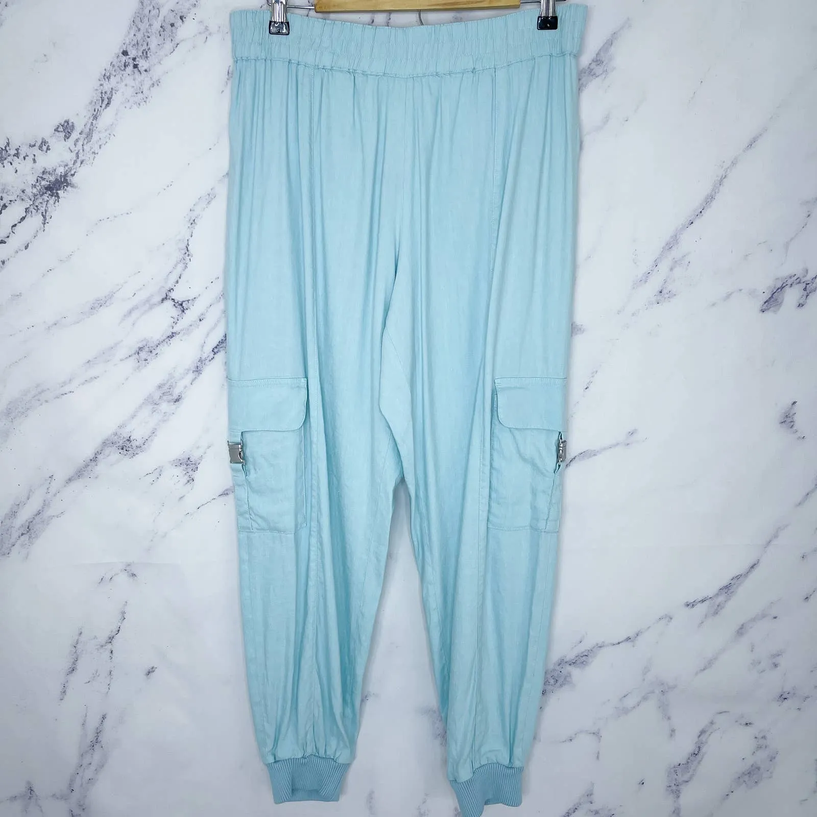 Alice   Olivia | Neta High-Waist Pull-On Cargo Pants | Sz L