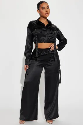 Always Slaying Cargo Pant Set - Black