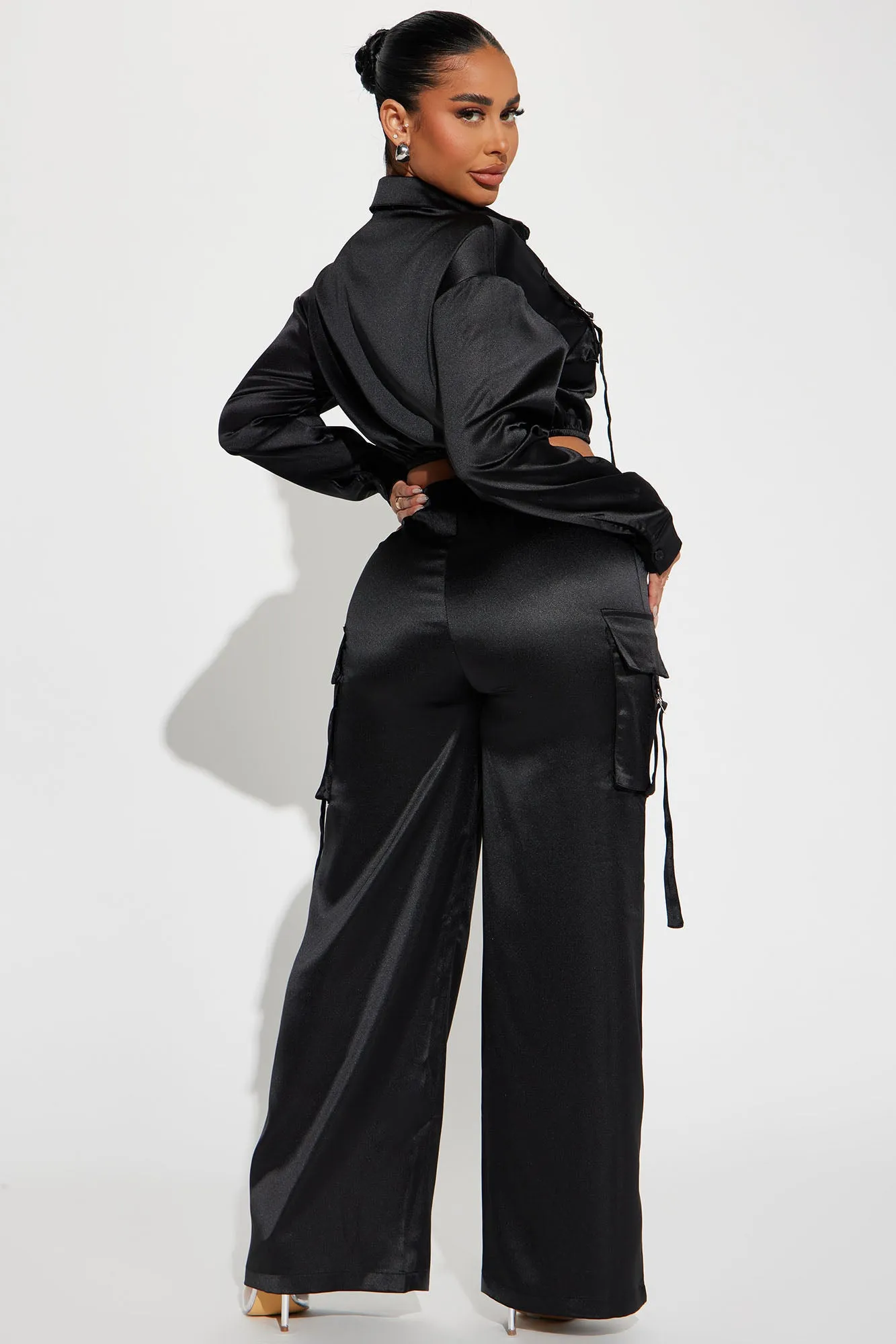 Always Slaying Cargo Pant Set - Black