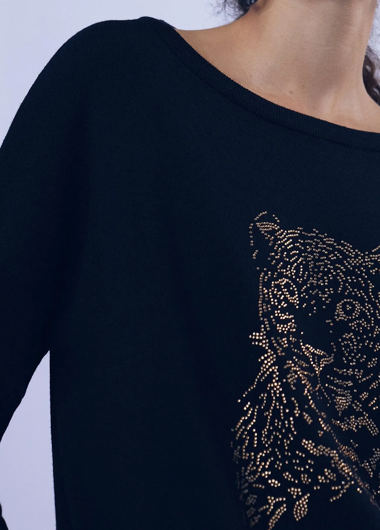 Animal print sweater