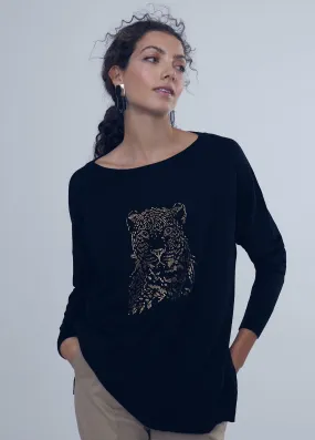 Animal print sweater