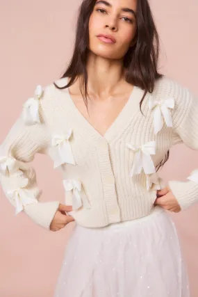 Ashtan Alpaca Bow-Embellished Cardigan