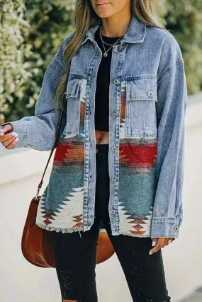 Aztec Denim Shacket
