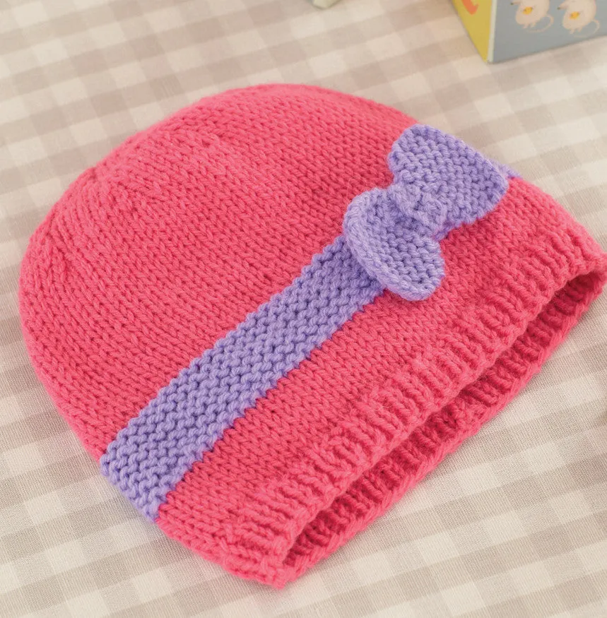 Babies and Girls Bow Cardigan and Hat in Sirdar Snuggly DK (4656)