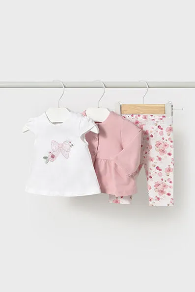 baby bow tee, cardigan   legging set