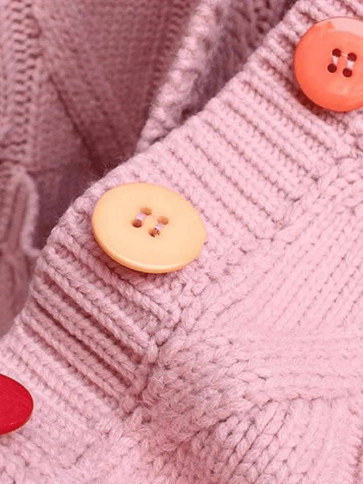Back To School Sonicelife Oversized Embroidery Knit Cardigan
