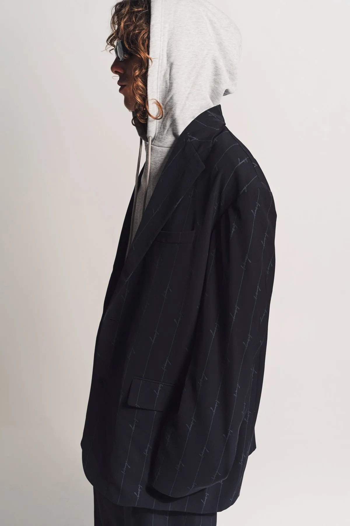 BALENCIAGA | SINGLE BREASTED LOGO BLAZER JACKET