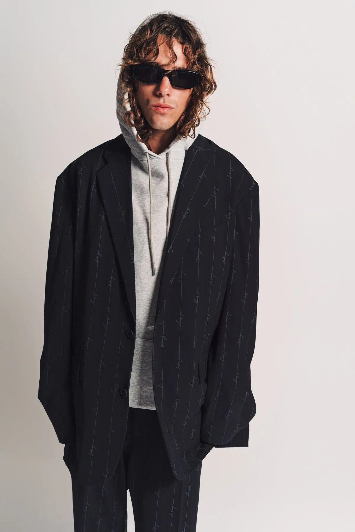 BALENCIAGA | SINGLE BREASTED LOGO BLAZER JACKET