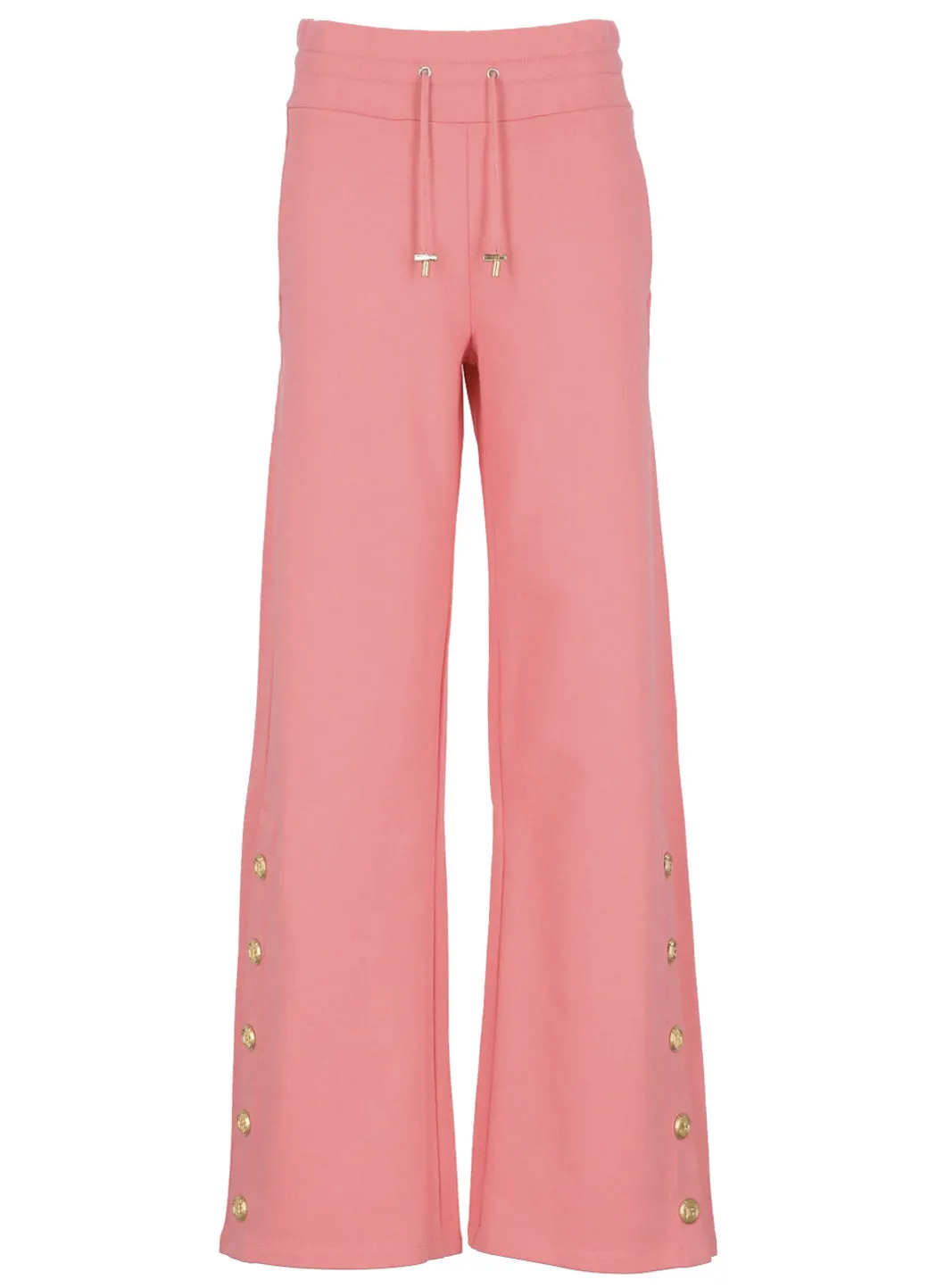 Balmain Button Detailed High Waist Track Pants