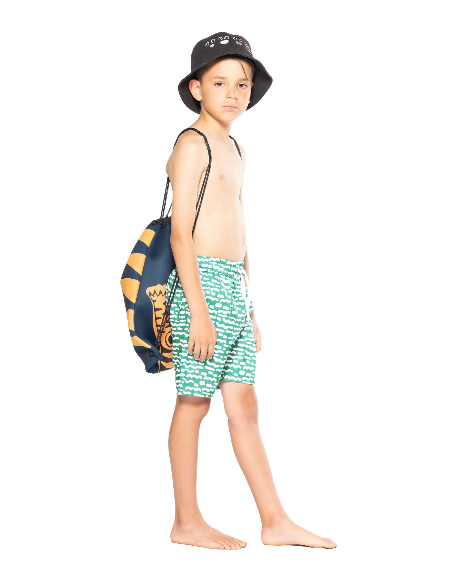 band of boys stripe repeat green boardies