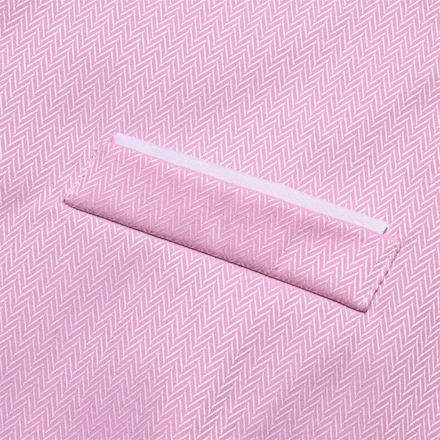 Barry Wang Vest Men's Pink Solid V-Neck Waistcoat Suit for Business