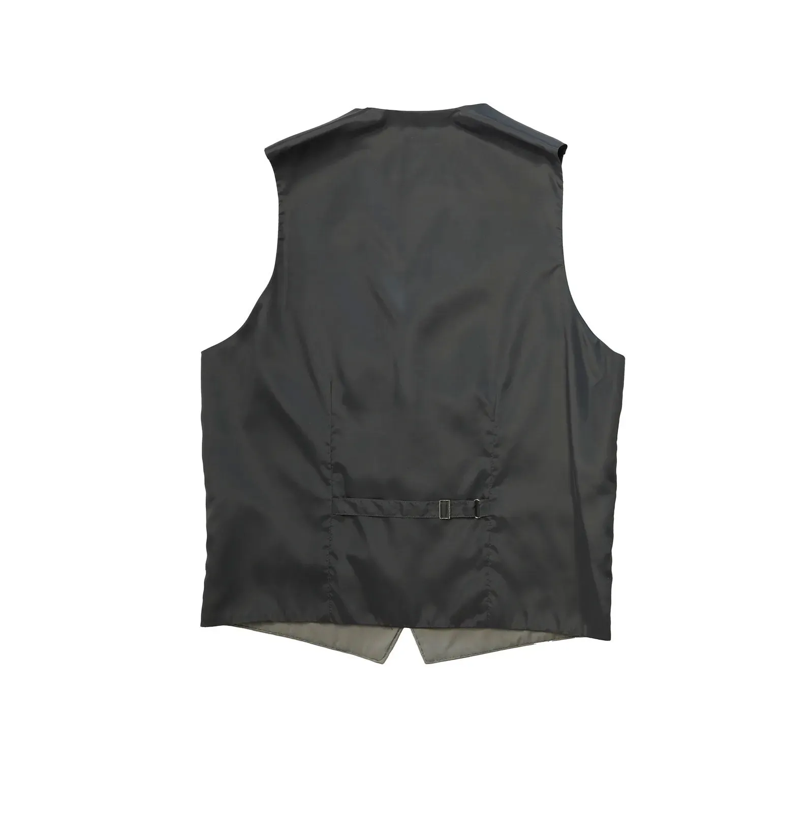 Black 3 Piece Herringbone Tailcoat Suit with Pinstripe Trousers & Grey Waistcoat