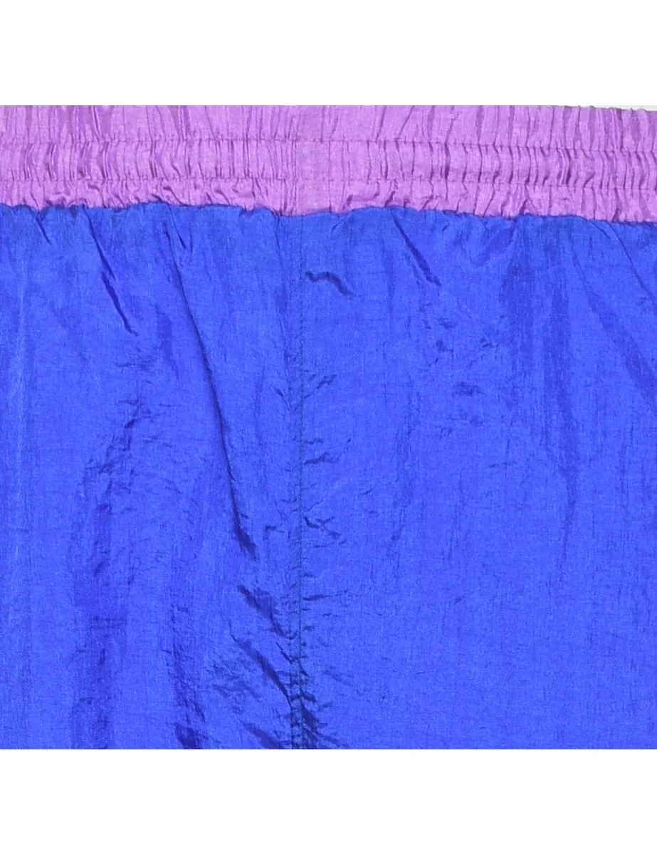 Blue & Pink 1980s Track Pants - W32 L31