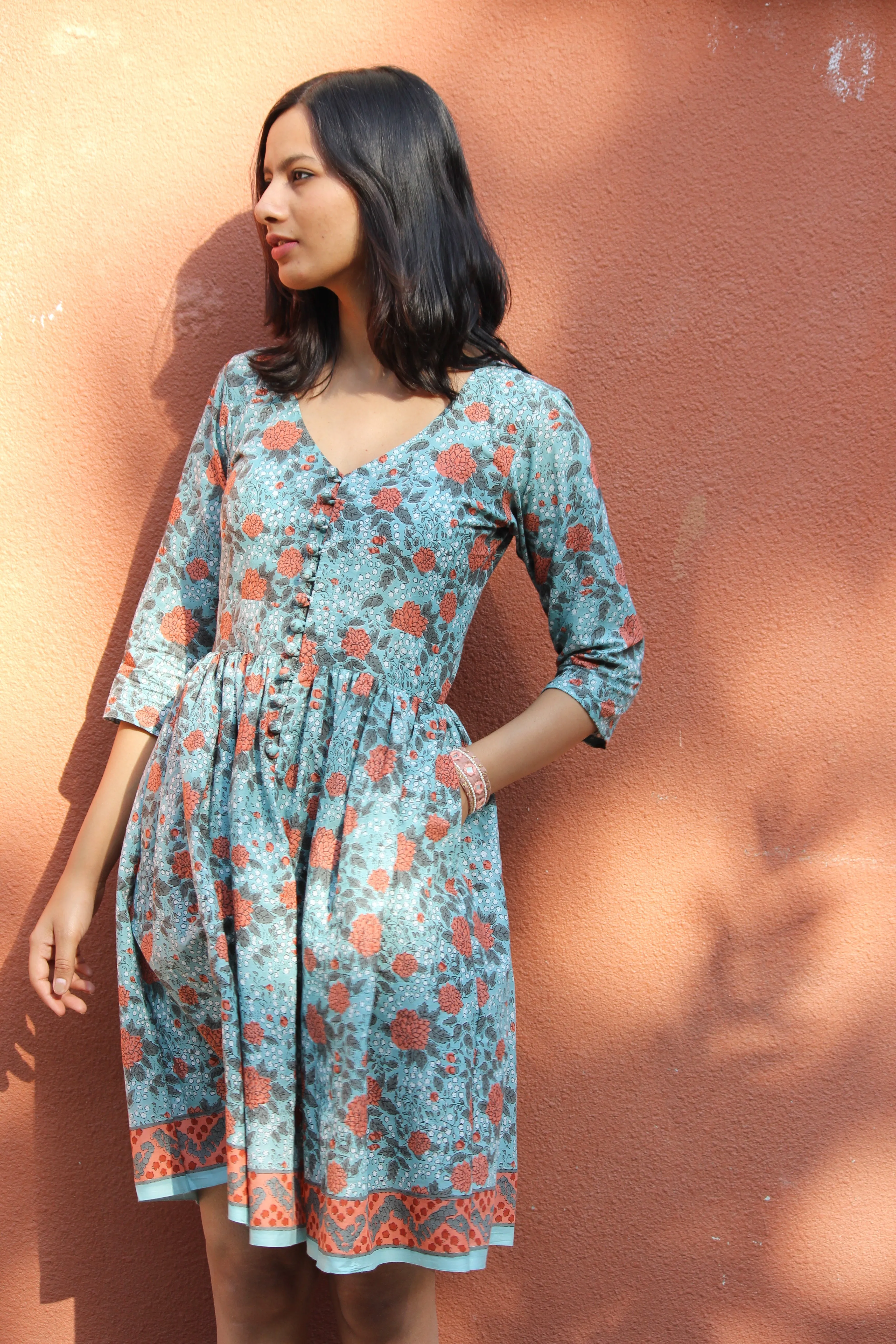 Blue Orchid Printed Dress
