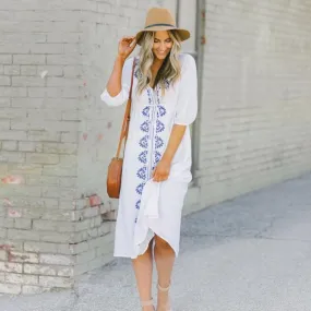 Bohemian V-Neck Loose Dress