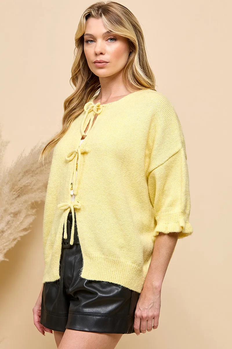 Bow Tie Front Cardigan