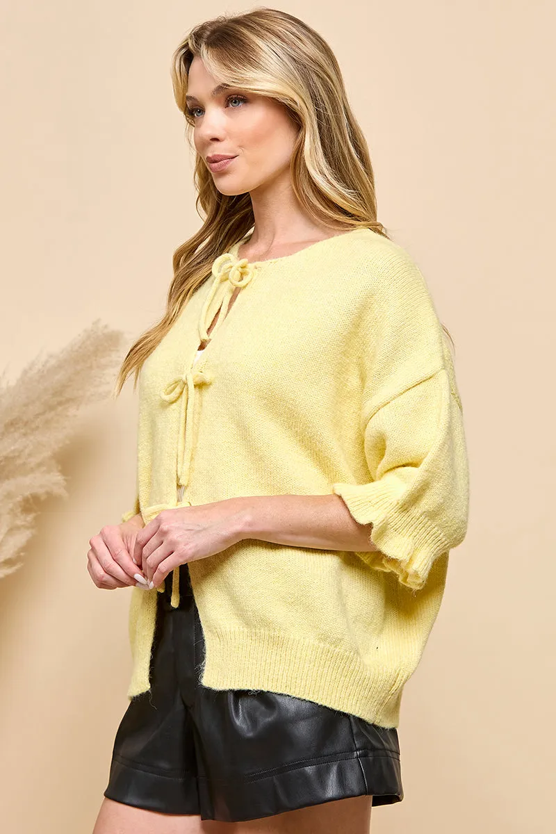 Bow Tie Front Cardigan