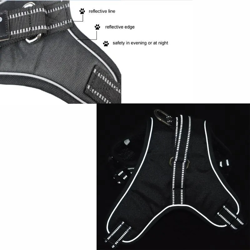 Breathable Safety Pets Dog Vest Handle Control Strap Harness
