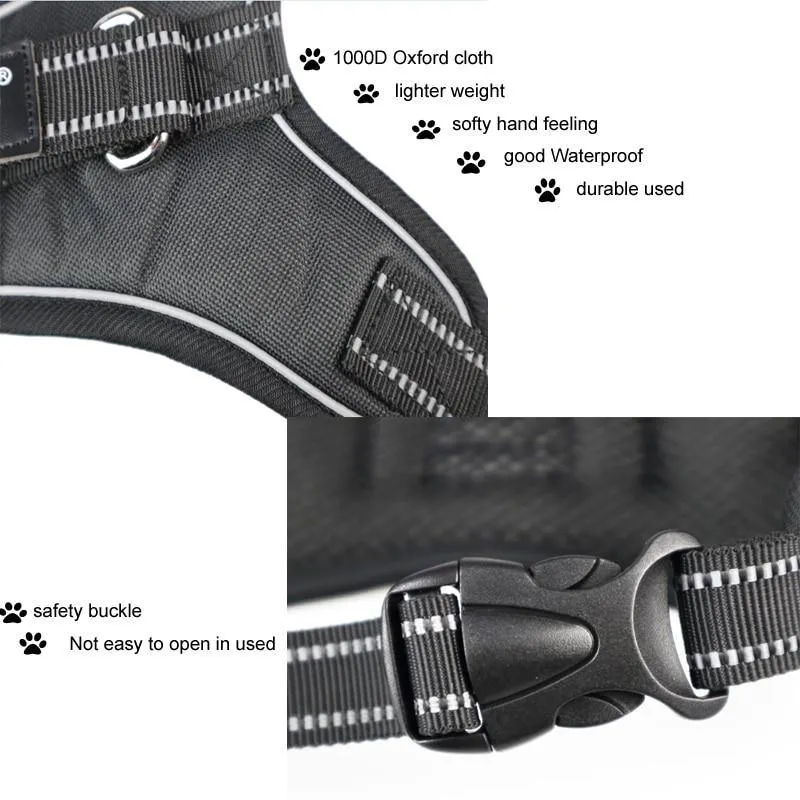 Breathable Safety Pets Dog Vest Handle Control Strap Harness