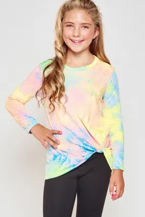 Bright As Can Be Tie Dye Knot Top