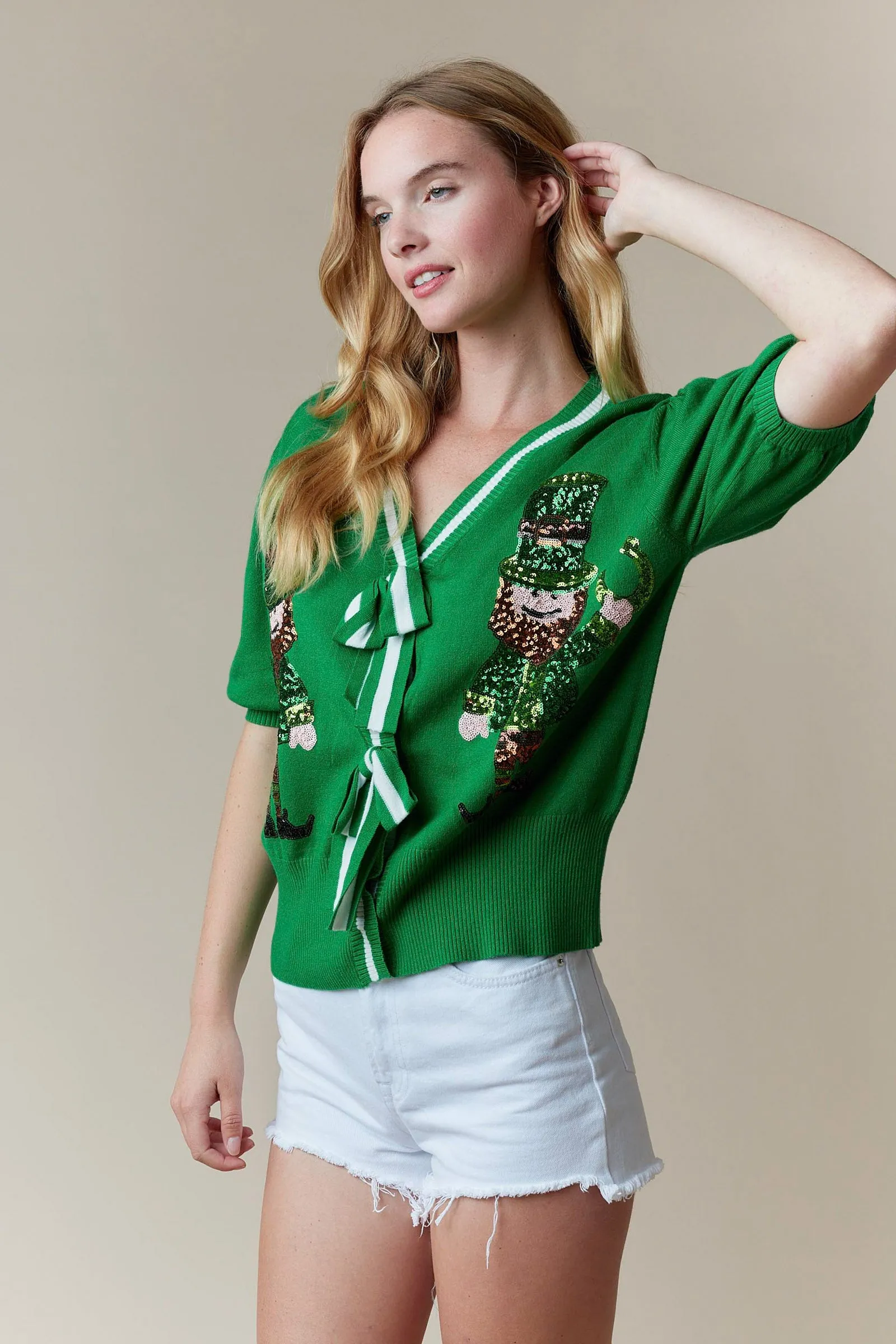 Call Me Lucky Knit Cardigan • Green