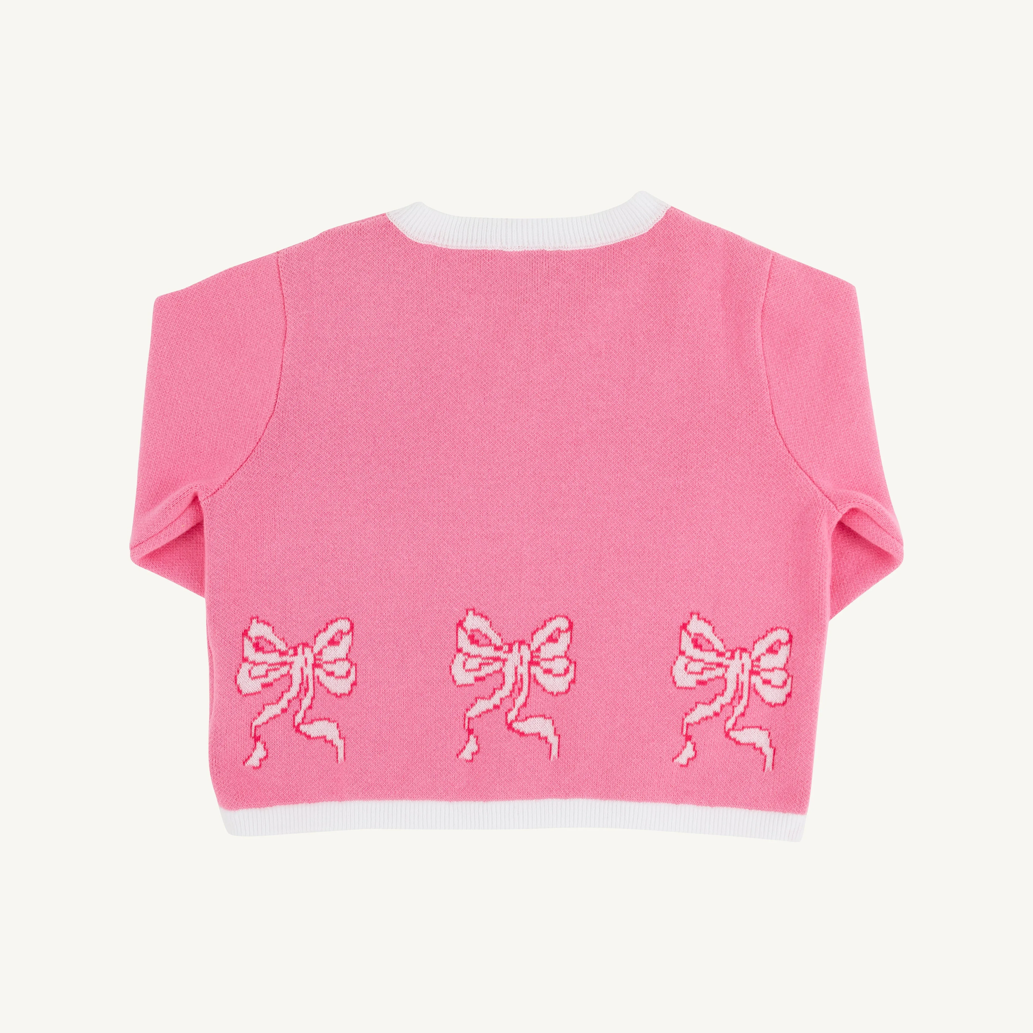 Cambridge Cardigan - Hamptons Hot Pink with Bows