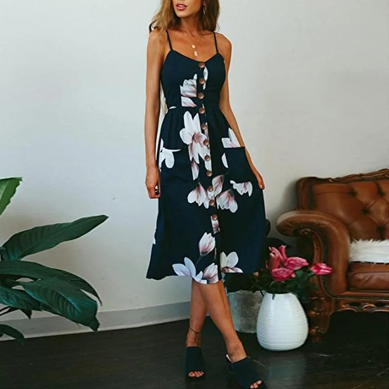 CASUAL BEACH MIDI DRESS