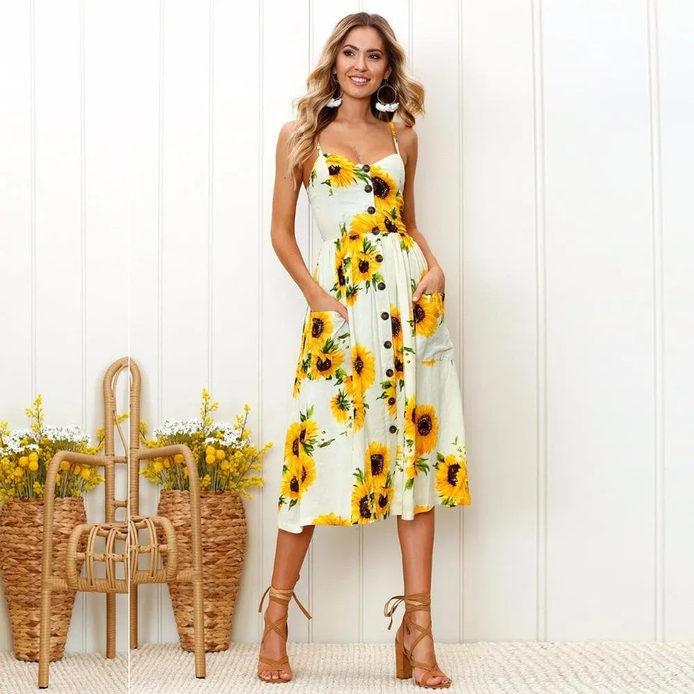 CASUAL BEACH MIDI DRESS