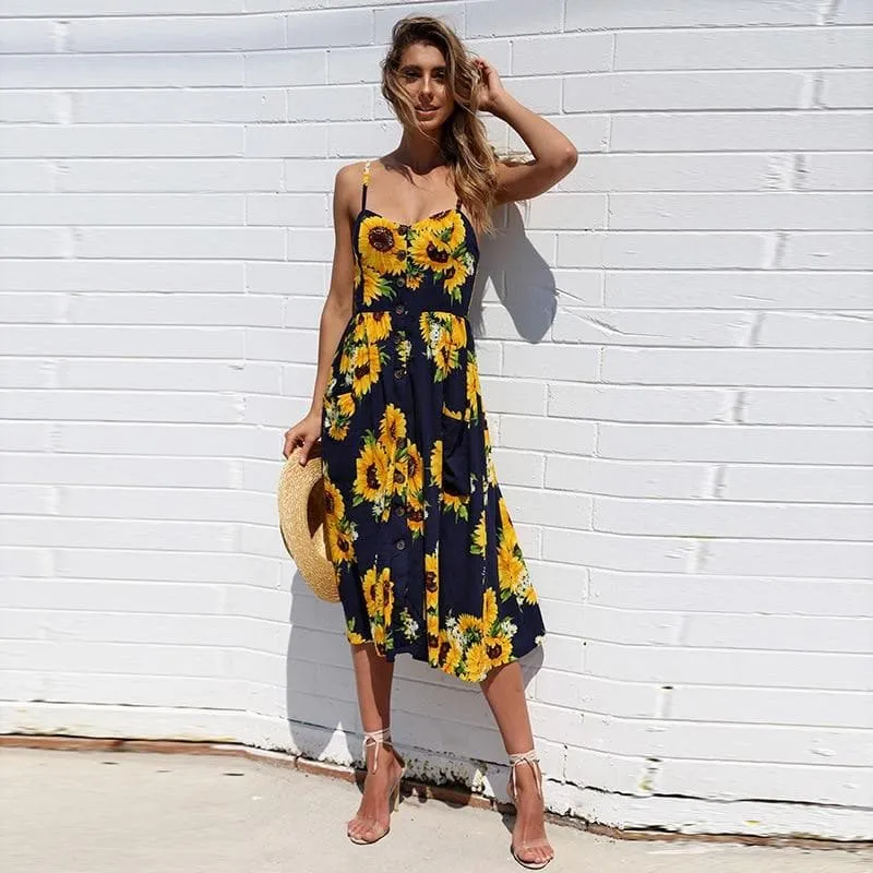 CASUAL BEACH MIDI DRESS