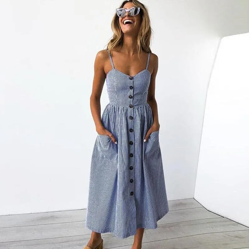 CASUAL BEACH MIDI DRESS