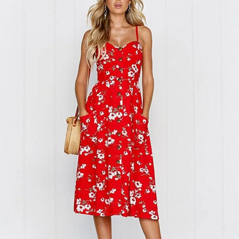 CASUAL BEACH MIDI DRESS