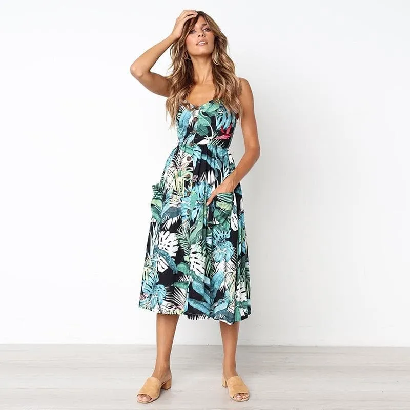 CASUAL BEACH MIDI DRESS