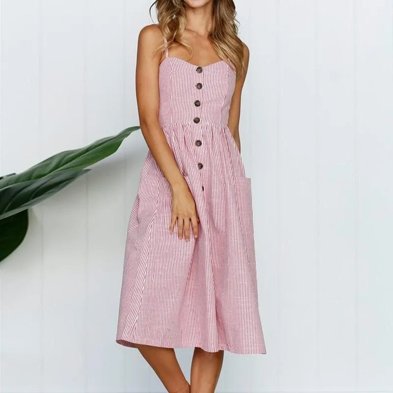 CASUAL BEACH MIDI DRESS