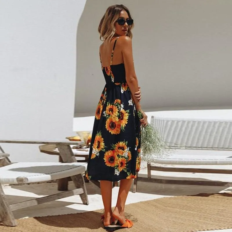 CASUAL BEACH MIDI DRESS
