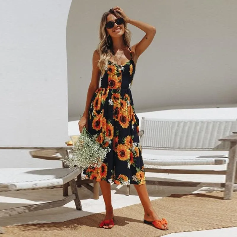 CASUAL BEACH MIDI DRESS